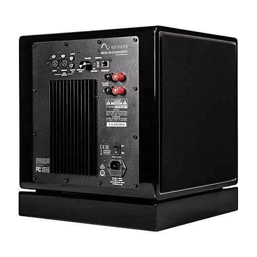 Episode ES-SUB-MEGA-D8-BLK MEGA D-Series 8\\" Dual Sealed Subwoofer with Amplifier, Walnut