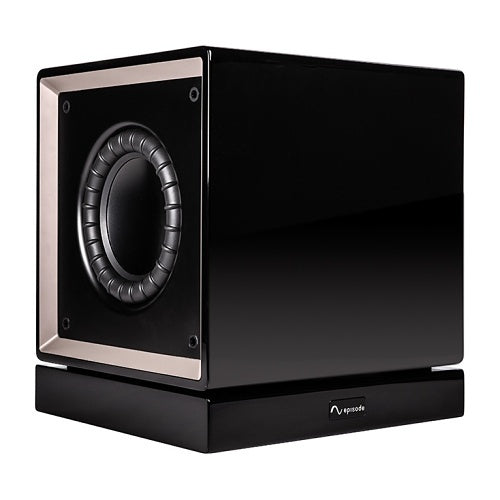 Episode ES-SUB-MEGA-D8-BLK MEGA D-Series 8\\" Dual Sealed Subwoofer with Amplifier, Walnut