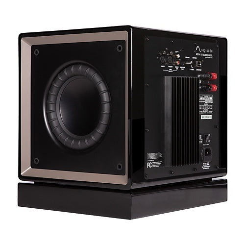 Episode ES-SUB-MEGA-D8-BLK MEGA D-Series 8\\" Dual Sealed Subwoofer with Amplifier, Walnut