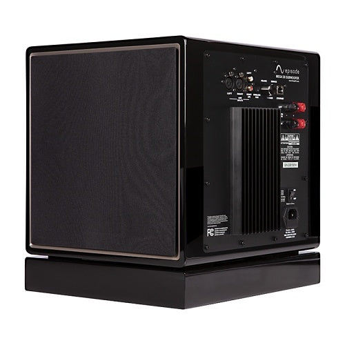 Episode ES-SUB-MEGA-D8-BLK MEGA D-Series 8\\" Dual Sealed Subwoofer with Amplifier, Walnut