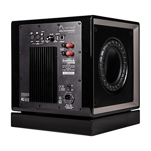 Episode ES-SUB-MEGA-D8-BLK MEGA D-Series 8\\" Dual Sealed Subwoofer with Amplifier, Walnut