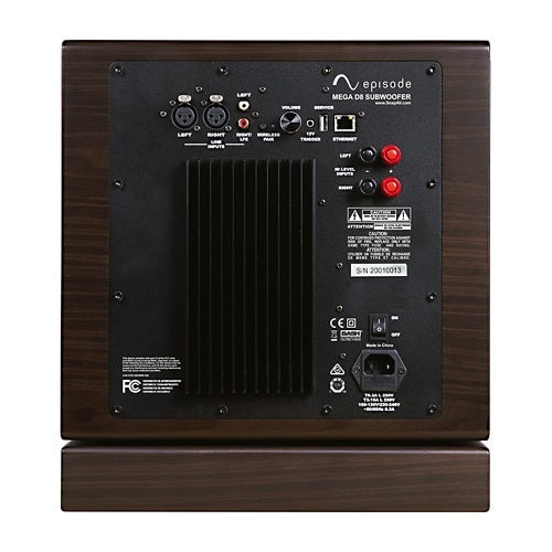 Episode ES-SUB-MEGA-D8-WLN MEGA D-Series 8\\" Dual Sealed Subwoofer with Amplifier, Black