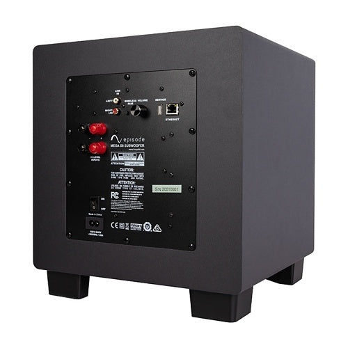 Episode ES-SUB-MEGA-S8-BLK MEGA S-Series 8\\" Sealed Subwoofer with Amplifier, Black