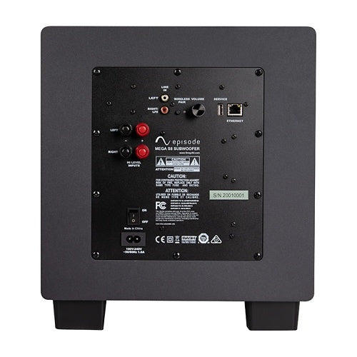 Episode ES-SUB-MEGA-S8-BLK MEGA S-Series 8\\" Sealed Subwoofer with Amplifier, Black