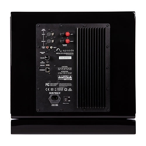 Episode ES-SUB-MEGA-D10-BLK MEGA D-Series 10\\" Dual Sealed Subwoofer with Amplifier, Black