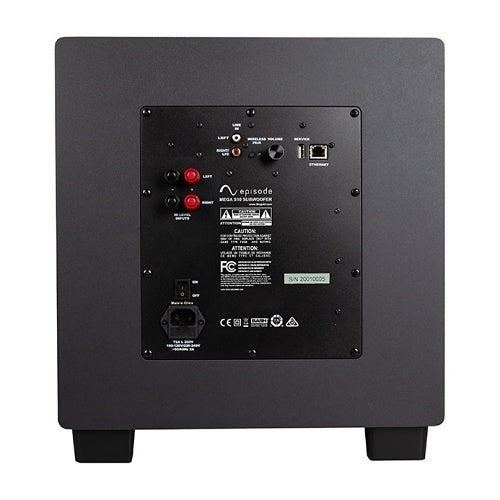 Episode ES-SUB-MEGA-S10-BLK MEGA S-Series 10\\" Sealed Subwoofer with Amplifier, Black