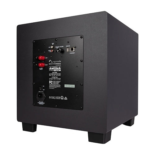 Episode ES-SUB-MEGA-S10-BLK MEGA S-Series 10\\" Sealed Subwoofer with Amplifier, Black