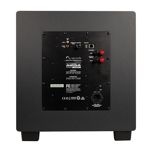 Episode ES-SUB-MEGA-S12-BLK MEGA S-Series 12\\" Sealed Subwoofer with Amplifier, Black