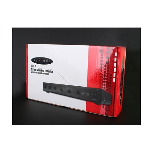Episode ESS-6-BLK Speaker Selector with Amplifier Protection, 6-Pair