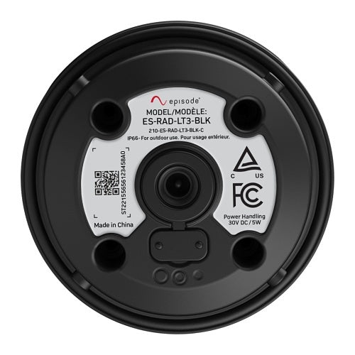 Episode 8P-RADLT3BLK Radiance Outdoor Bollard Light, Black