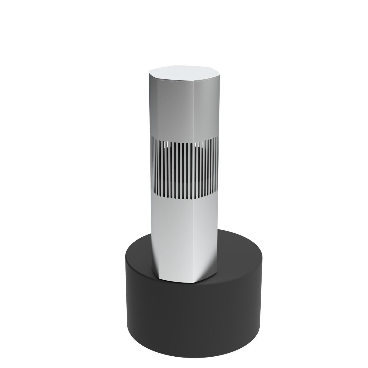 Luxury Bollard Spkr, 8in Sub, 360deg 5.25in 8hm/70v, Silver
