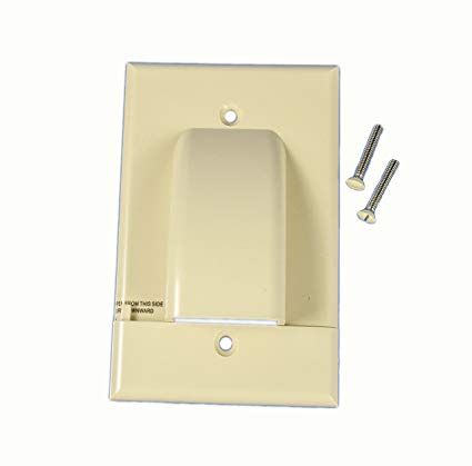 Hinged Bulk Cable Wall Plates- Single & Ivory