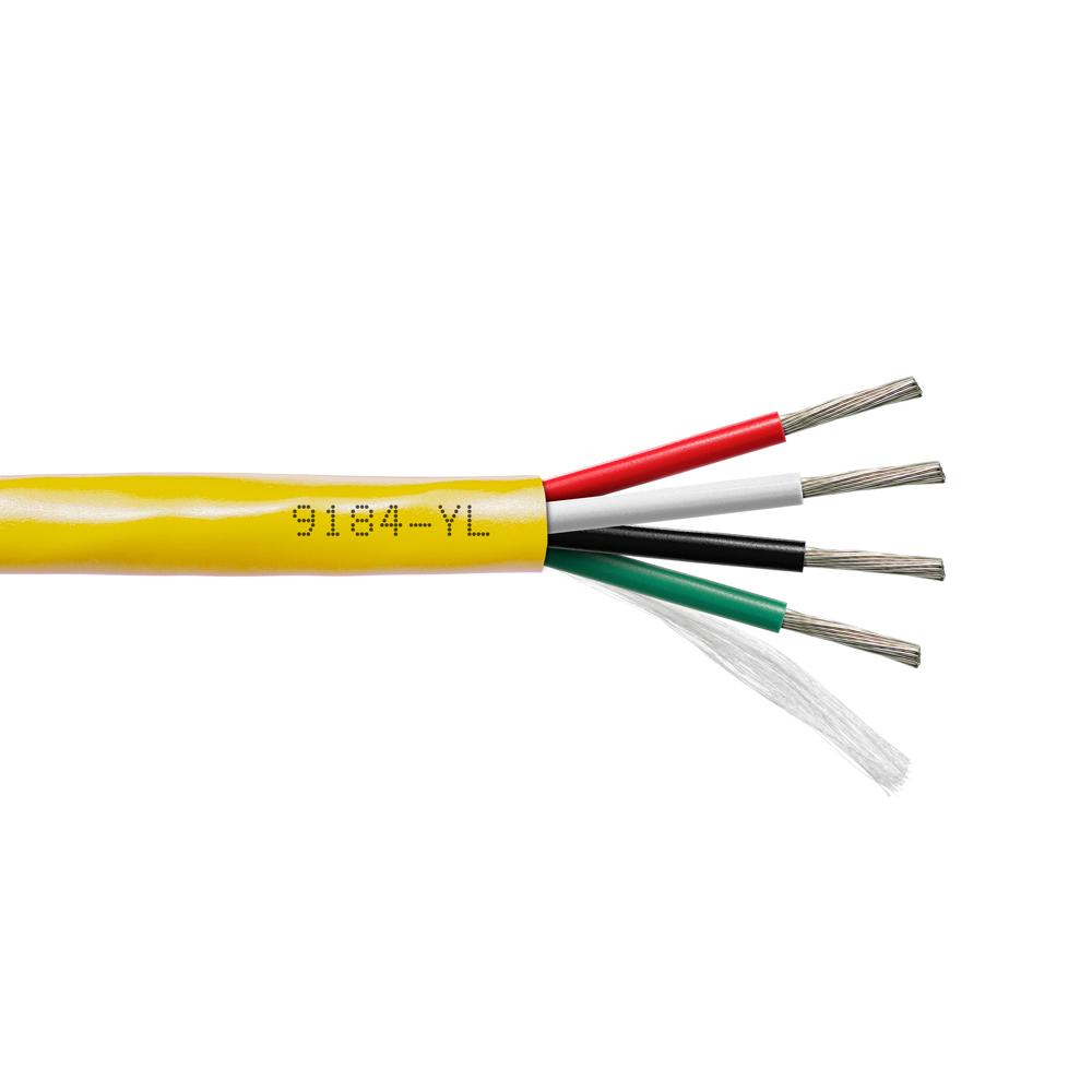 Provo Multi-Conductor 18-4c STR TC UNSH 105° C CSA FT4 UL RoHS – Yellow JKT