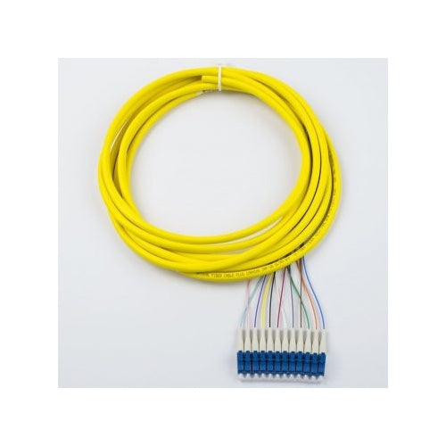 Lynn Electronics T12-SU119-BL-SRD-003M 12-Fiber 900Mum Pigtail, 9/125 Single-mode Simplex, 3m