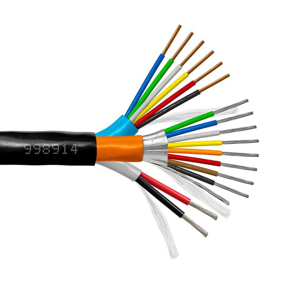 Provo Door Access Control Cable 22-8c STR TC FL SH + 22-6c SOL BC + 18-2c STR TC UNSH c(ETL)us FT6 RoHS – Black JKT