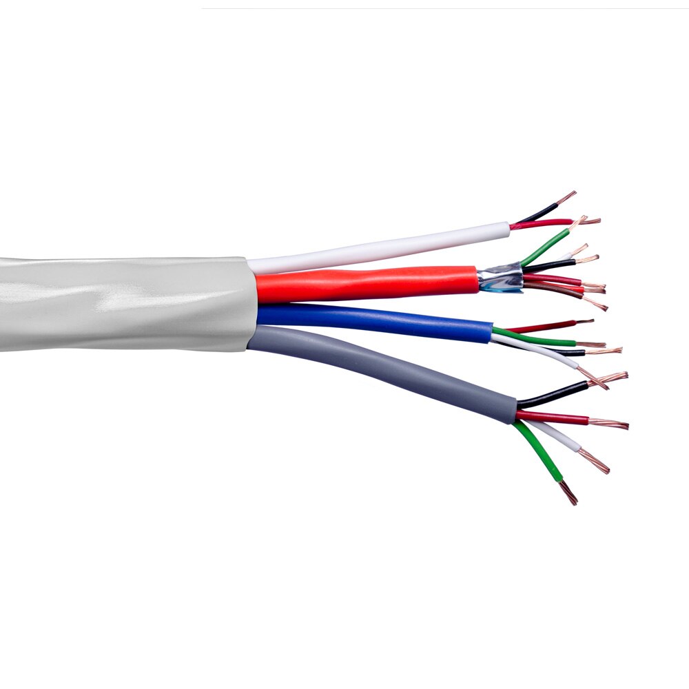 Provo Door Access Control Cable 18-4c STR BC + 22-3pr STR BC FL SH + 22-1pr STR BC + 22-4c STR BC CSA FT6 UL RoHS – White JKT