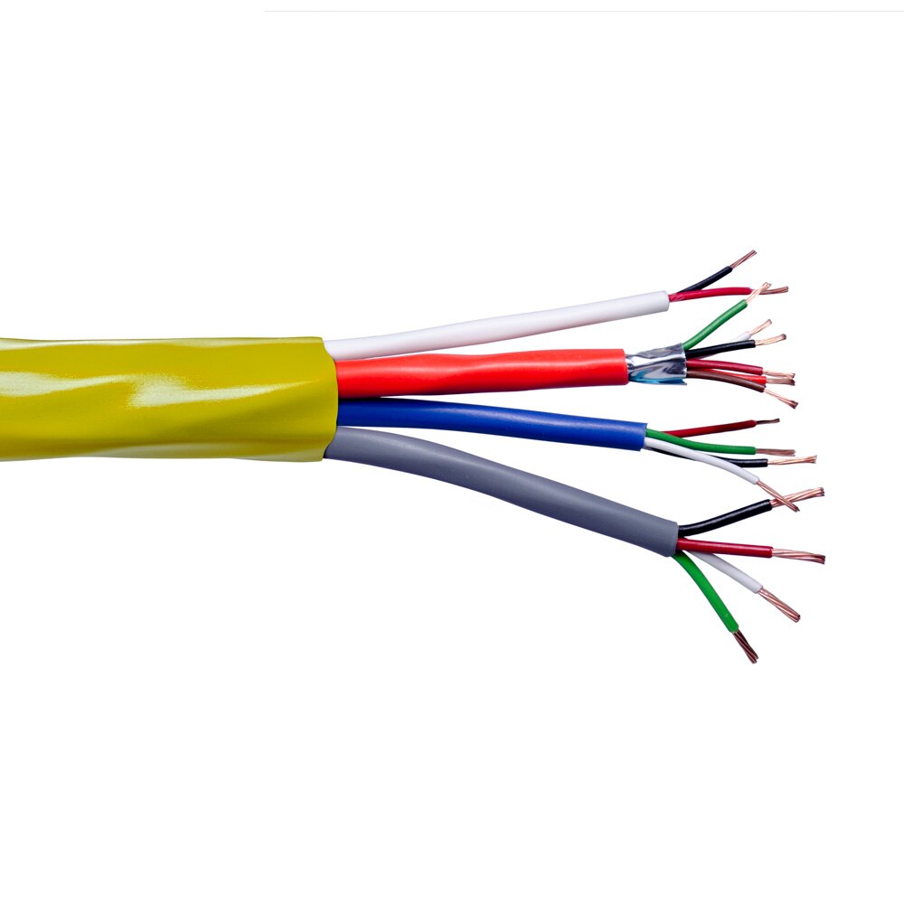 Provo Door Access Control Cable 18-4c STR BC + 22-3pr STR BC FL SH + 22-1pr STR BC + 22-4c STR BC CSA FT6 UL RoHS – Yellow JKT
