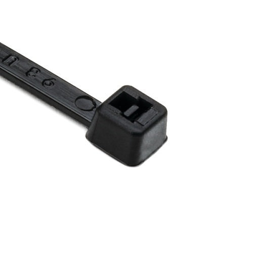 HellermannTyton T18L0M4 8" Cable Tie, UL Rated, 18lb Tensile Strength, PA66, Black