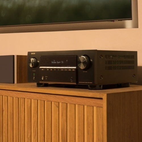 Denon AVRX2900H AV Receiver Powered by HEOS with Dolby Atmos, 95W, 8K, Black