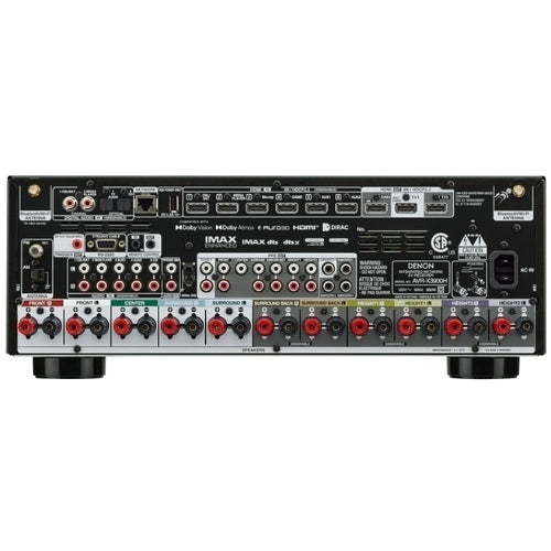 Denon AVRX3900H AV Receiver Powered by HEOS with Dolby Atmos, 105W, 8K, Black