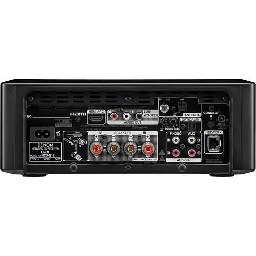 Denon RCD-N12 2-Channel Compact Stereo Receiver with Built-in CD Player, Tuner, Bluetooth, Apple AirPlay 2, and HEOS Streaming