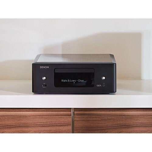 Denon RCD-N12 2-Channel Compact Stereo Receiver with Built-in CD Player, Tuner, Bluetooth, Apple AirPlay 2, and HEOS Streaming