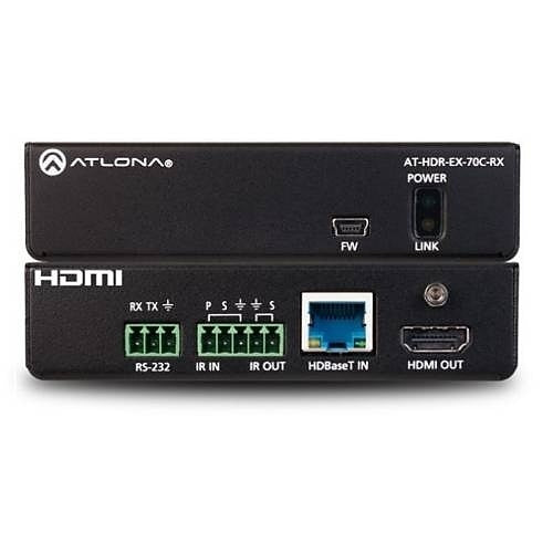 Atlona AT-HDR-EX-70C-KIT 4K HDR HDMI Transmitter and Receiver Set with IR, RS-232, and PoE