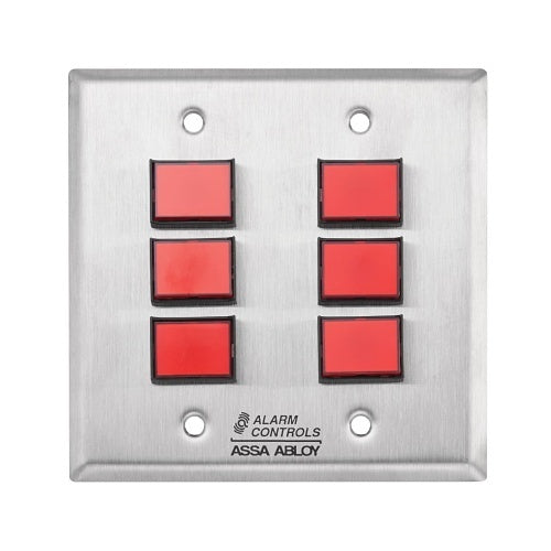 Alarm Controls CP-24AGN CP Series Control Panel, Double Gang Console with 4 SPDT Momentary Switches, Green
