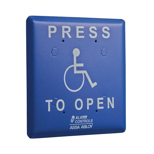Alarm Controls JP2-5 Jumbo Push Plate, Pneumatic Time Delay, \'Press to Open\' Text