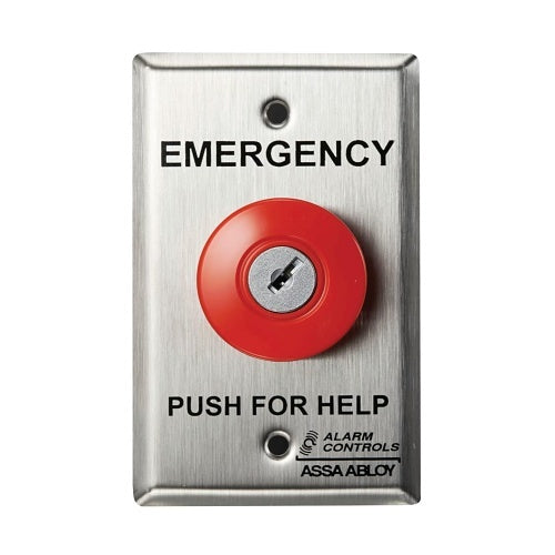 Alarm Controls KR-2 Single Gang Panic Station with Latching Key Reset