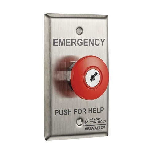 Alarm Controls KR-2 Single Gang Panic Station with Latching Key Reset