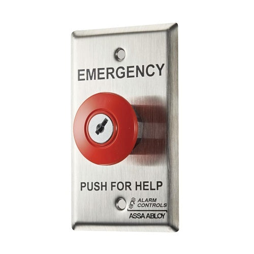 Alarm Controls KR-2 Single Gang Panic Station with Latching Key Reset