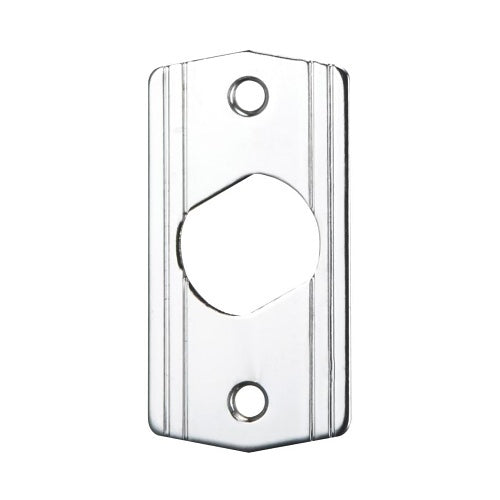 Alarm Controls MP-28L Mini-Plate with Large 1/2\\" Red LED, 12/24 VDC, Chrome Plated Brass