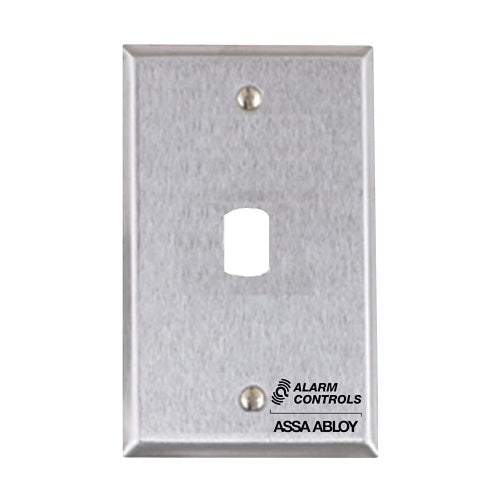Alarm Controls RP-23WH Single Gang Remote Plate with Integrated Push Button, White Plate with Piezo Alert Hole