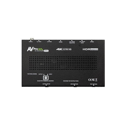 AVPro Edge AC-SC2-AUHD-GEN2 Universal Signal Manager Up/Down Scaler EDID Manager and Audio De‑Embedder, HDMI 2.0