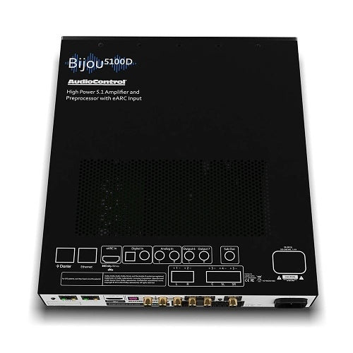 AudioControl ACP-BIJOU-5100D Bijou 5100D Compact 5-Channel Amplifier with DSP, 100 W per Channel, Class D, Black