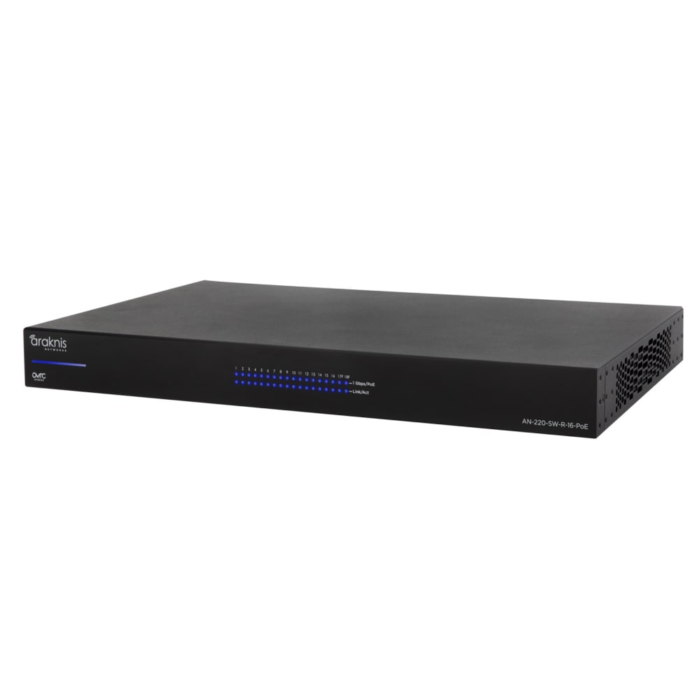 Araknis Networks 220 Series L2 Managed Gigabit Switch with Partial PoE | 16 Plus 2 Rear Ports