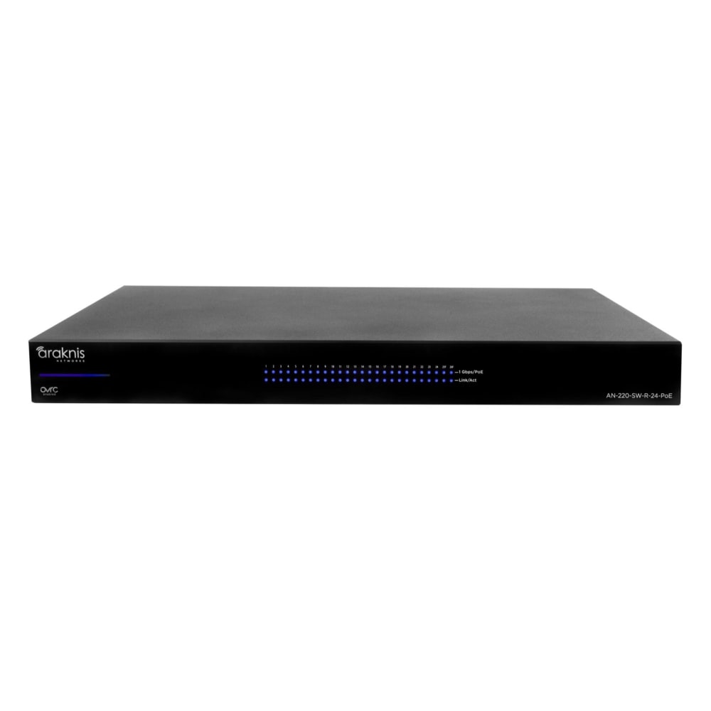 Araknis Networks® 220 Series Websmart Gigabit Switch with Partial PoE+ and Rear Ports