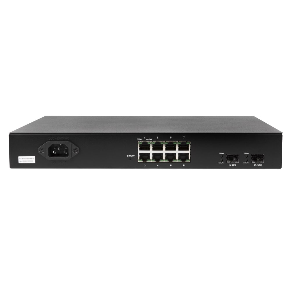 Araknis Networks 220 Series L2 Managed Gigabit Switch with Partial PoE | 8 Plus 2 Rear Ports