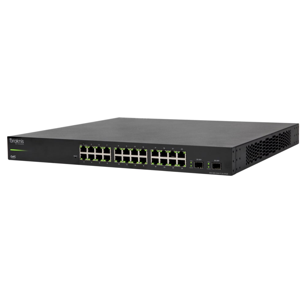 Araknis Networks 320 Series L2 Managed Gigabit Switch with Partial PoE | 24 Plus 2 Front Ports