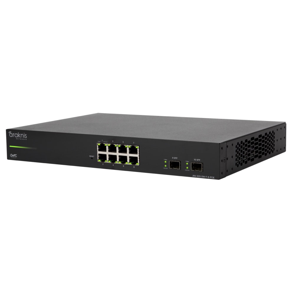 Araknis Networks® 320 Series L2 Managed Gigabit Switch | 8 Plus 2 Front Ports