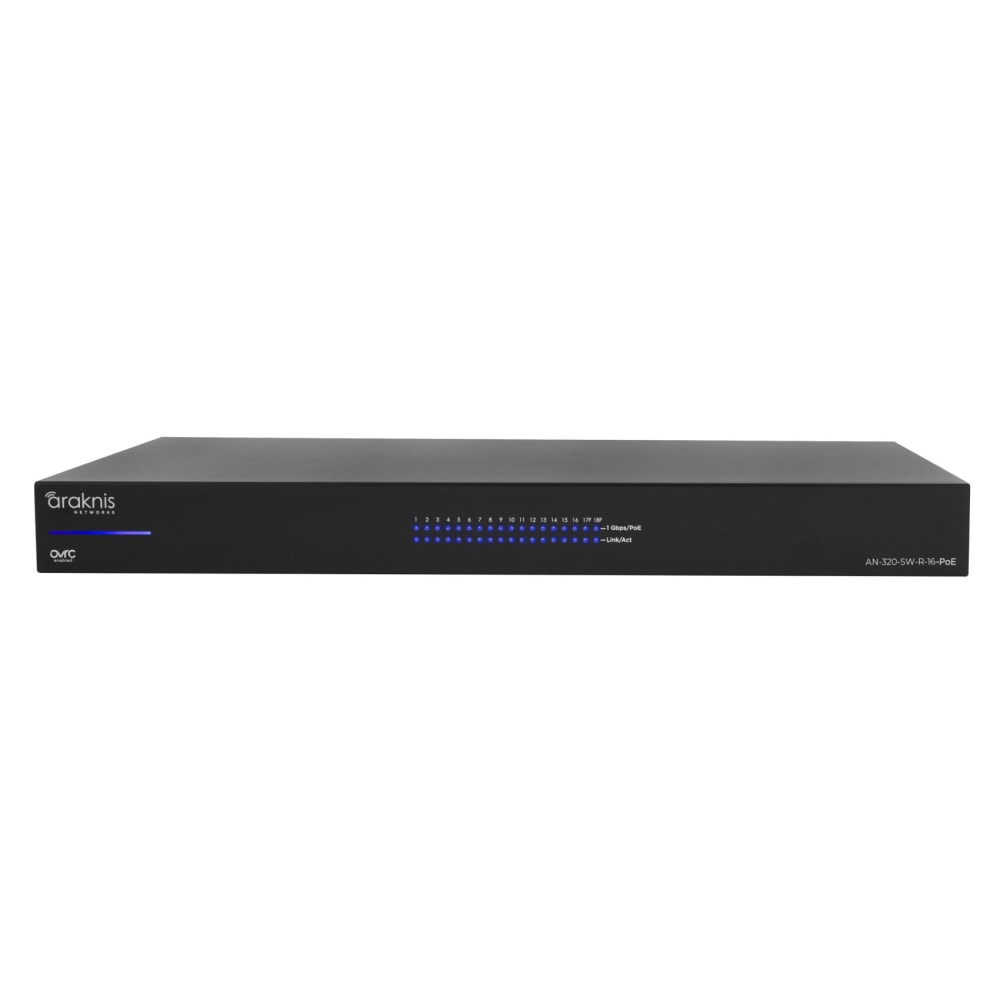Araknis Networks® 320 Series L2 Managed Gigabit Switch with Full PoE | 16 Plus 2 Rear Ports
