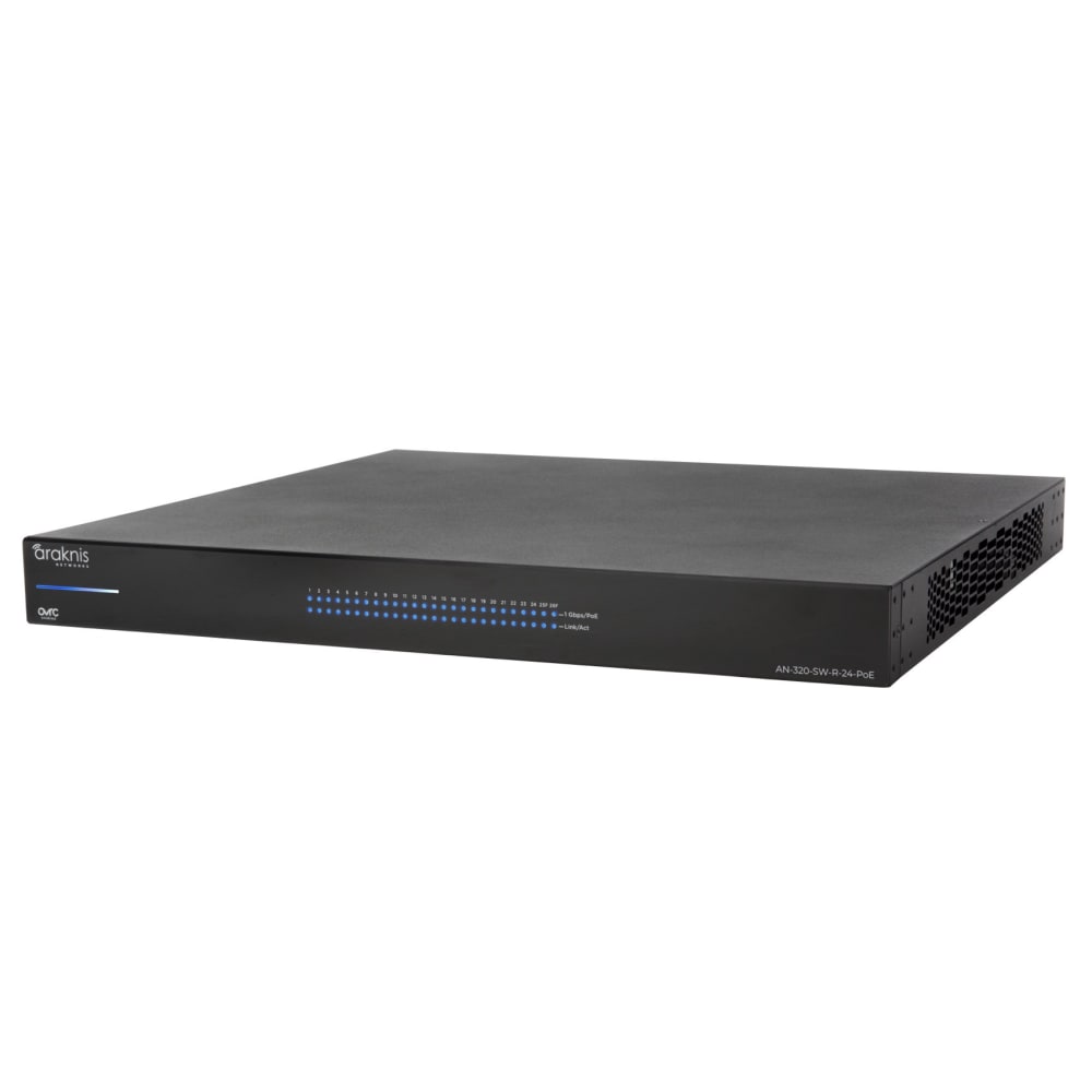 Araknis Networks® 320 Series L2 Managed Gigabit Switch with Full PoE | 24 Plus 2 Front Ports