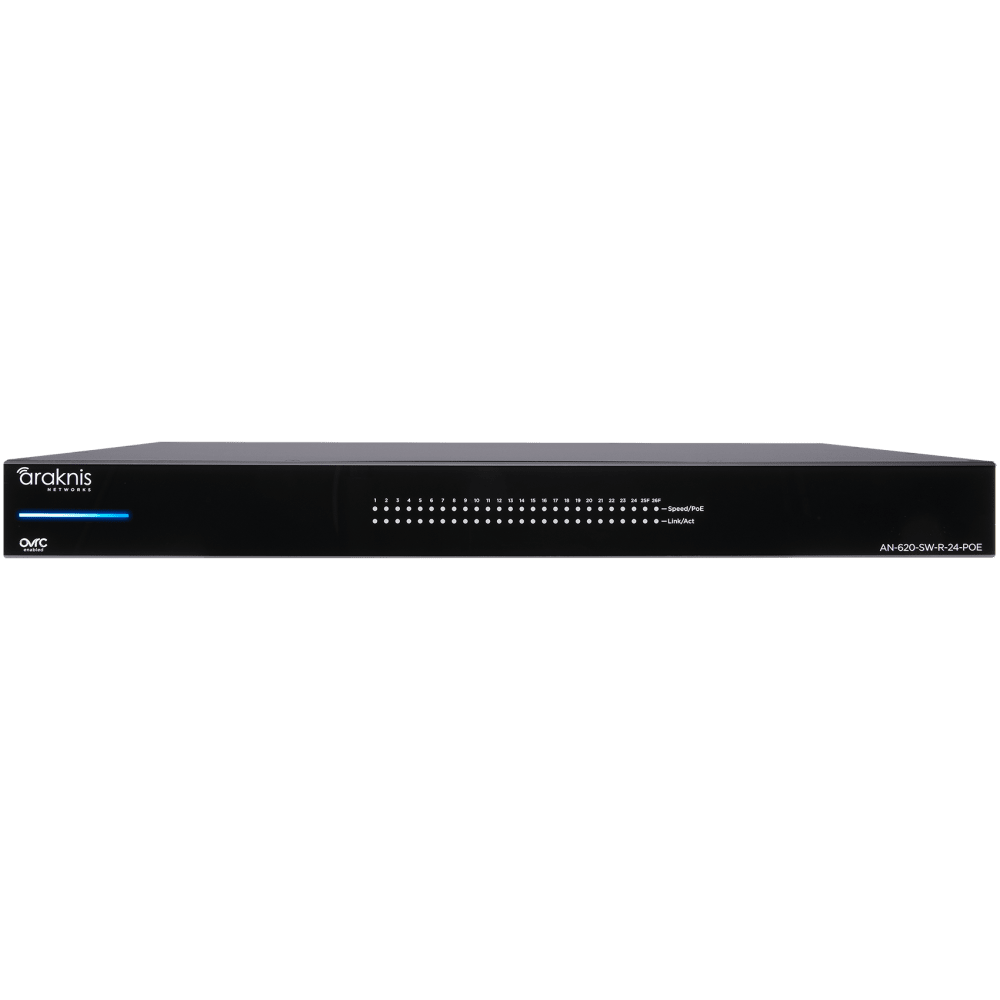 Araknis Networks® 620 Series L3 Managed Multi-Gigabit PoE++ Switch | 24 + 2 SFP+ Rear Ports