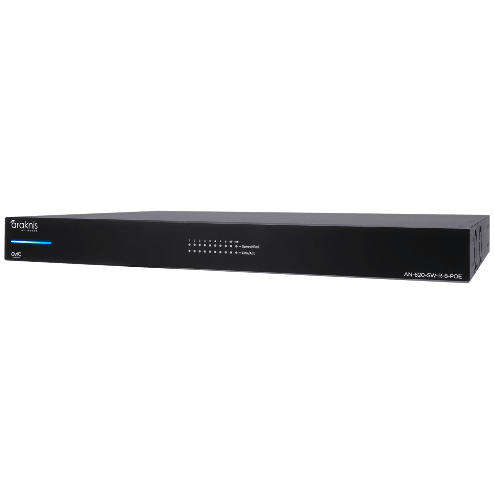 Araknis Networks® 620 Series L3 Managed Multi-Gigabit PoE++ Switch | 8 + 2 SFP+ Rear Ports