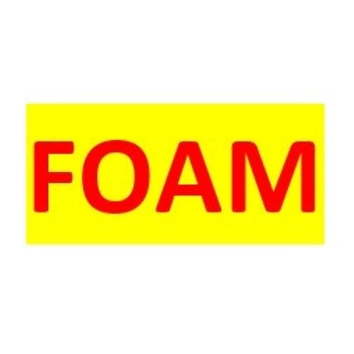 SigCom 880-0199 Label for SPECTRUM Pull Stations Lower Section "FOAM", Red Text, Yellow Label