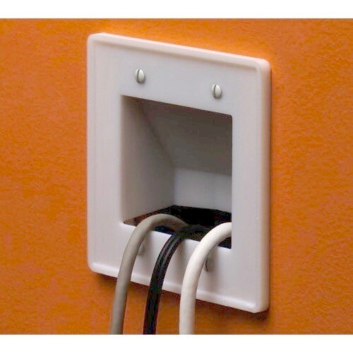 Arlington Low Voltage Entrance Exit Two Gang Style Hood – White