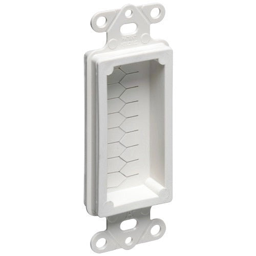 Arlington SCOOP with Slotted Cover 1 Gang for Decora Wall Plate White