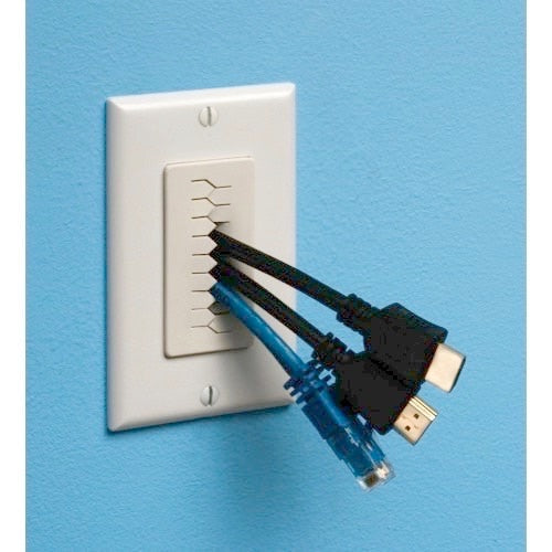 Arlington SCOOP with Slotted Cover 1 Gang for Decora Wall Plate White