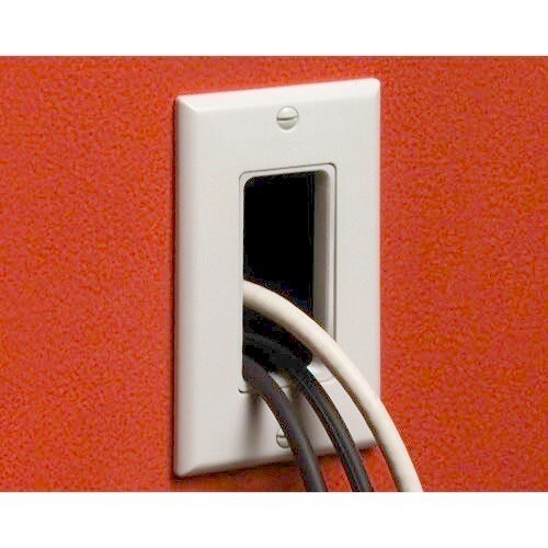 Arlington SCOOP and Cable Hood 1 Gang For Decora Wall Plates – White